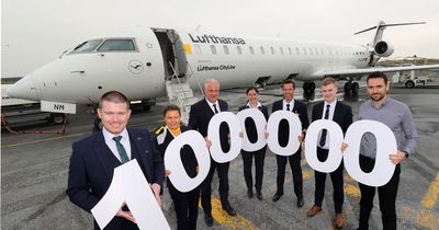 Newcastle Airport welcomes its millionth passenger for 2023 on Lufthansa flight