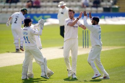 Steve Smith gets a good view as team-mate Ollie Robinson shines for Sussex