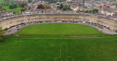 Giant penis mown onto Royal Crescent lawn before King's Coronation party