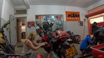 Watch Itchy Boots Do Important Maintenance On Her Honda CRF300L Rally