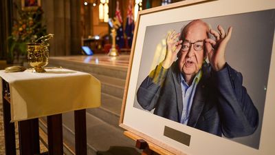 Father Bob Maguire honoured at a state funeral at Melbourne's St Patrick's Cathedral