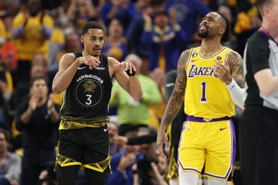 Draymond Green defends Jordan Poole’s late missed deep 3-pointer from Game 1 vs. Lakers