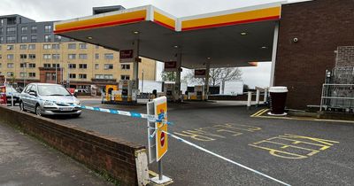 Glasgow petrol station cordoned off by police as man rushed to hospital after disturbance