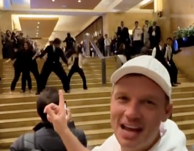 Backstreet Boys receive a grand Bollywood-style welcome in Mumbai hotel