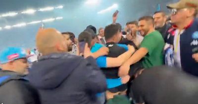 Napoli star has SHORTS stolen by fan and left furious before on-pitch fight