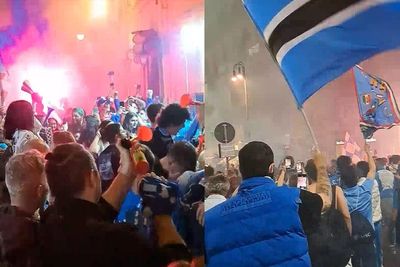 Briton caught up in ‘pandemonium’ in Naples as fans celebrate title ‘all night’