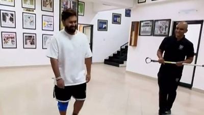 Watch: Rishabh Pant walks without crutches, plays table tennis in major recovery milestone