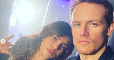 Sam Heughan overjoyed with blockbuster 'Love Again' support as he poses with Priyanka Chopra