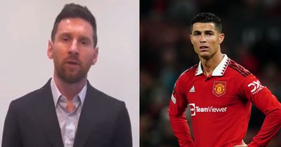 Manchester United fans raise Cristiano Ronaldo point after Lionel Messi's PSG apology