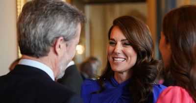 Kate Middleton beams in blue at Coronation event welcoming royals from across the world