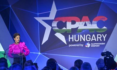 Rightwingers praise free speech at CPAC Hungary – then eject Guardian journalist