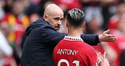 Erik ten Hag warns Antony after Man Utd incident: "Don't go over the top"
