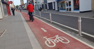 We visited Keynsham's ‘optical illusion’ cycle lane that people keep tripping over