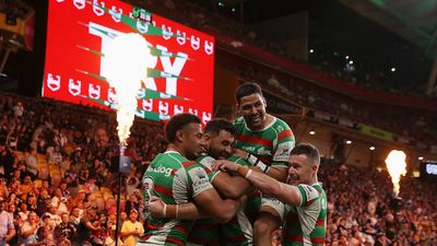 South Sydney Rabbitohs roll over Melbourne Storm in Magic Round, following wins from Panthers and Dolphins