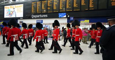 5,000 military personnel arrive by train for coronation