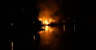 Bristol harbour fire: Locals told to stay indoors as huge fire rips through boatyard
