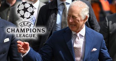 Why is the Champions League anthem played at King Charles' Coronation?