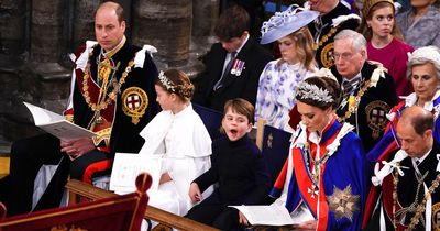 Fidgeting Prince Louis appears to yawn during coronation