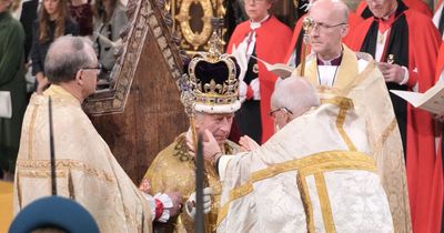 King Charles III officially crowned as the new monarch in lavish Coronation ceremony at Westminster Abbey