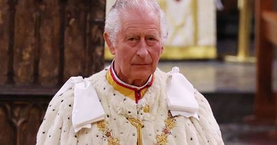 Why was King Charles III hidden in part of the coronation ceremony?