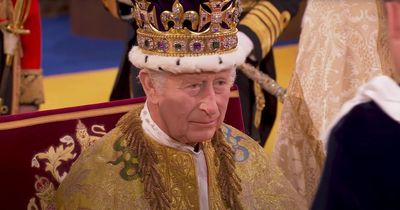 King Charles holds back tears as William pledges oath during emotional coronation ceremony