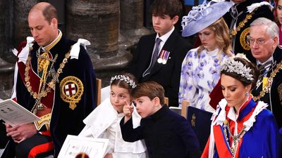 Princess Catherine and Princess Charlotte match in sparkling leaf tiaras and Alexander McQueen dresses for incredible mini-me moment at coronation