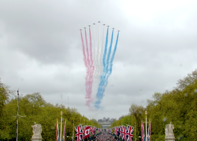 Coronation flypast scaled down due to bad weather - OLD