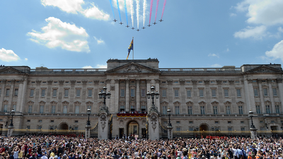 Watch coronation flypast over Buckingham Palace live