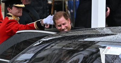 Prince Harry makes swift exit from Coronation as he's spotted fleeing in car