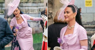 Katy Perry takes awkward tumble as she struggles in high heels at King's Coronation