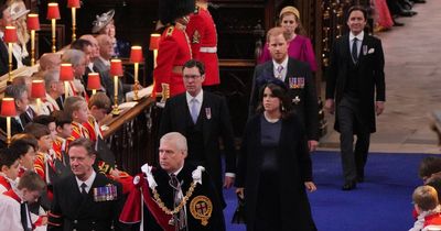 The reason Prince Harry wasn't wearing royal robes when disgraced Prince Andrew was