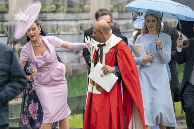 Katy Perry stumbles while departing King and Queen’s coronation service