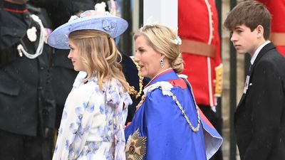 Duchess Sophie looks exquisite in gorgeous white coronation gown as Lady Louise Windsor nails powder blue spring florals