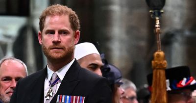 Prince Harry showed 'moment of sadness' as dad King Charles passed him in the Abbey