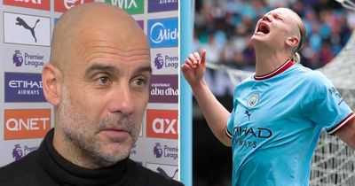 Pep Guardiola sends Erling Haaland pointed message after livid Man City penalty outburst