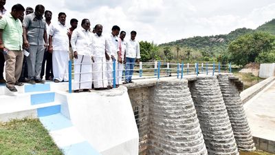 Water released for irrigation from Shenbagathope dam in Tiruvannamalai