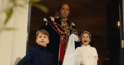 Prince George, Charlotte and Louis squeal with excitement in new unseen Coronation video