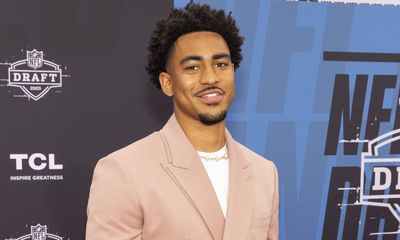 Panthers QB Bryce Young attends Saturday’s Game 3 between Lakers, Warriors