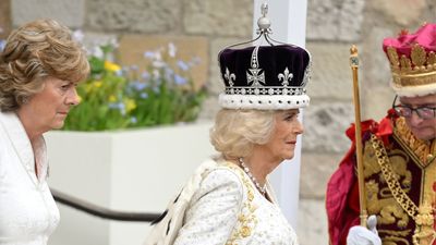 Queen Camilla appeared ‘tense’ and ‘slightly stressed’ during King Charles’ coronation but remained ‘stoic’ for the cameras