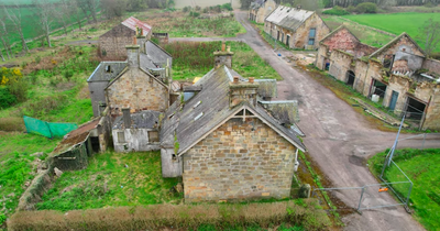The abandoned street near Edinburgh with a sad past captured by new drone images