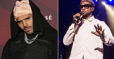 Chris Brown and Usher 'seen in heated argument' before 'violent scuffle'