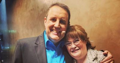 Susan Boyle fans go wild over rare public appearance as she reunites with Peter Kay