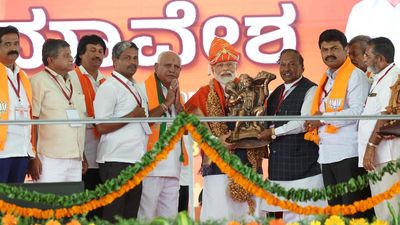 BJP govt. created more jobs than what Cong. had promised in its manifesto, says Modi in Shivamogga