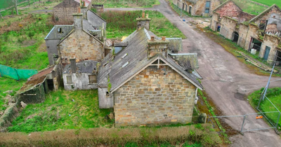 Amazing drone footage shows derelict hospital on abandoned street near Edinburgh