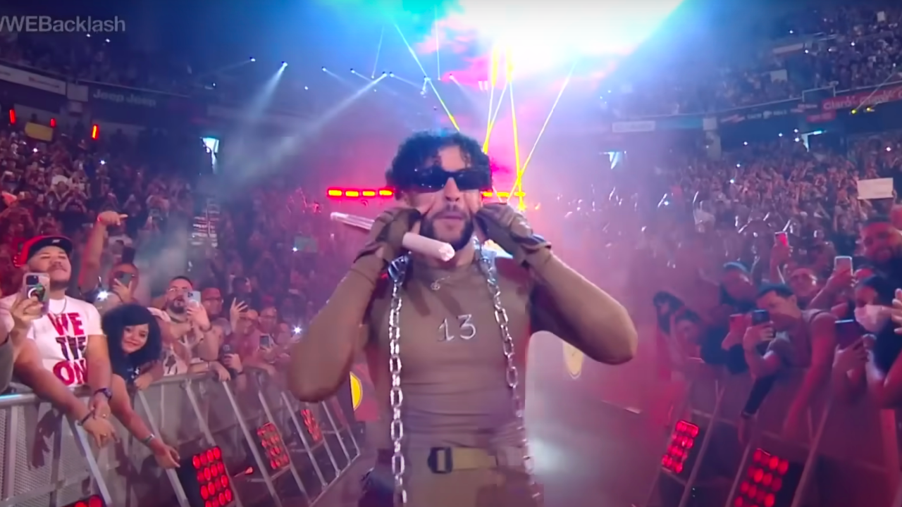 Bad Bunny’s Entrance At WWE Backlash In Puerto Rico…