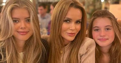 Amanda Holden celebrates the King's Coronation with her look-alike daughters