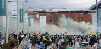 WATCH: Incredible Celtic Park scene as title party gets going