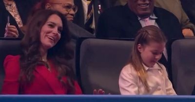 Proud Kate 'shines' as she watches Prince William crack cheeky joke on stage at concert