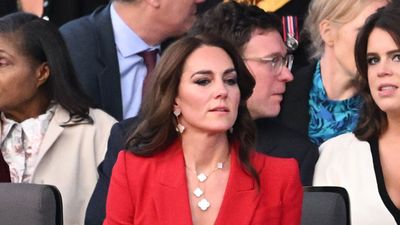 Kate Middleton teams favorite red suit with statement necklace for Coronation Concert at Windsor Castle