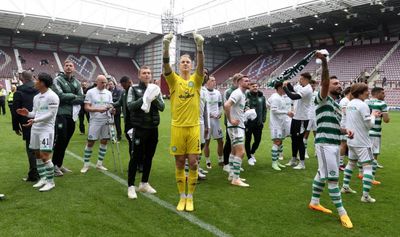 Joe Hart aims Celtic ticket swipe at Hearts as Hoops crowned champions